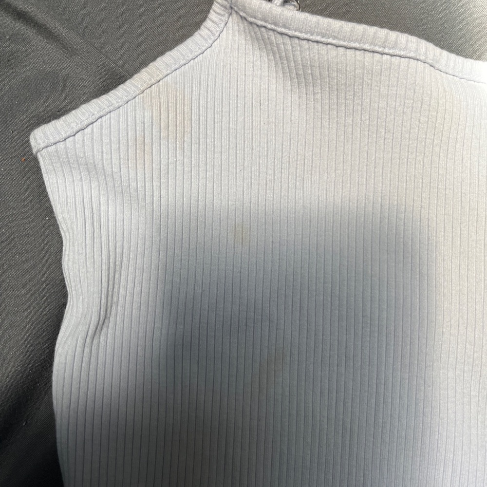 Forever21 light blue cropped tank top